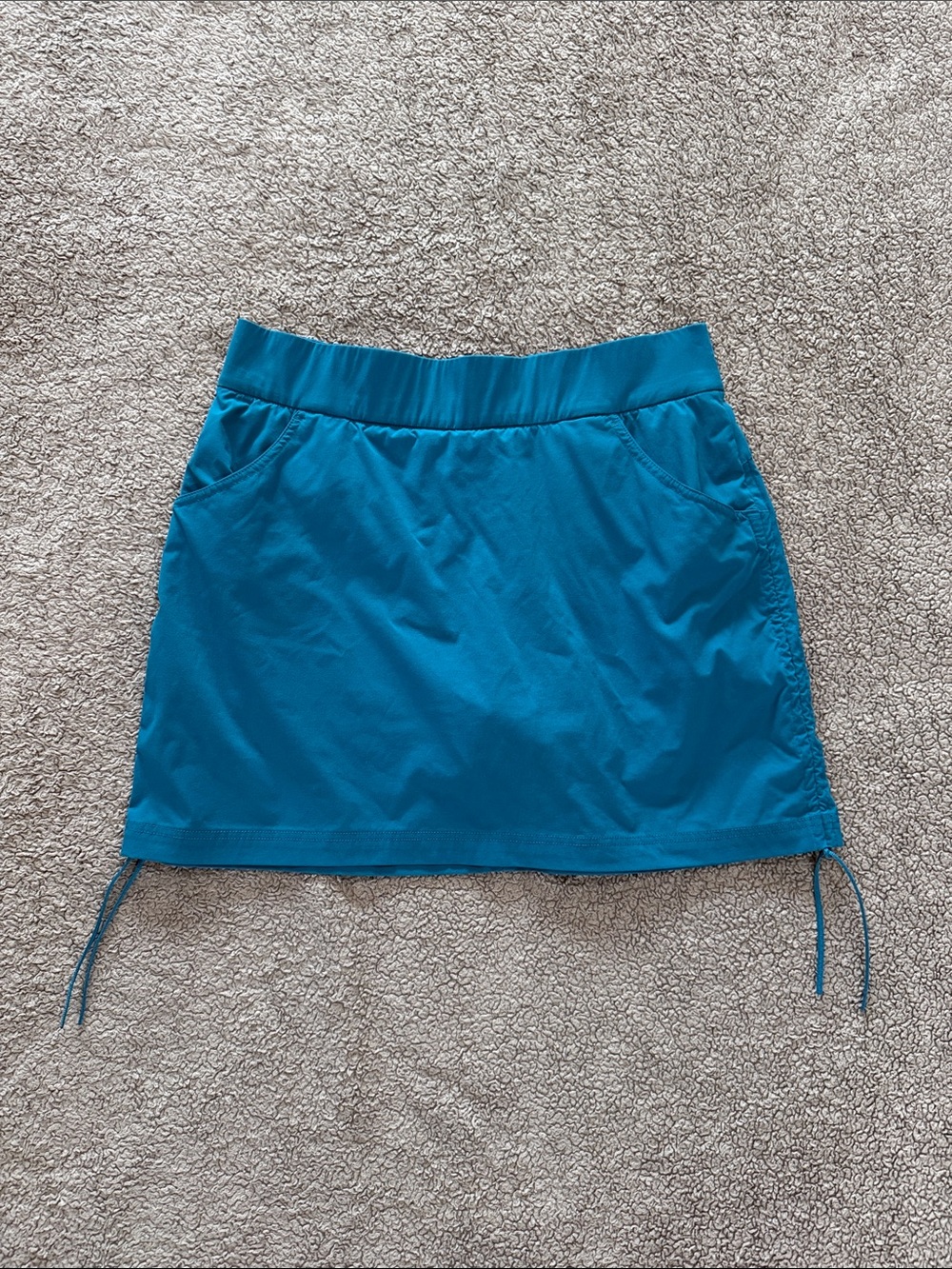 Columbia Teal Active Mini Skirt with Drawcord Hem